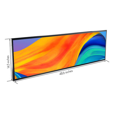 HD Video Stretched Bar LCD Panel Indoor Digital Signage 24 Inch RK3288