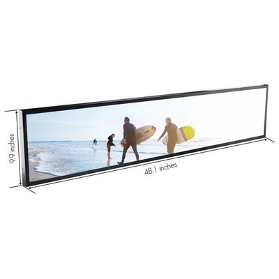 LED Backlight Ultrawide Stretched Bar LCD Display Panel 24 Inch For Supermarket