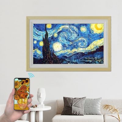 Smart Canvas LCD Signage Display Wooden Electronic Picture Frame NFT Wall Art