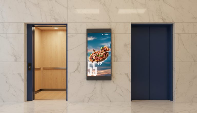 KOHO ultra slim 55 inch digital signage deep colors and high brighteness